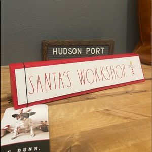 Rae Dunn Santa’s Workshop Wooden Sign